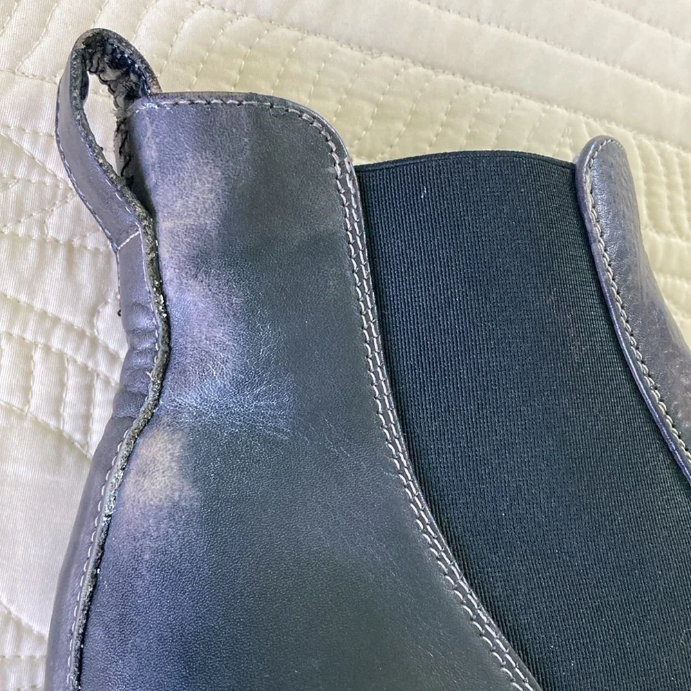 Bed Stu Men's‎ Black Chelsea Boots Pull On Ankle Leather Round Toe (Size 10)